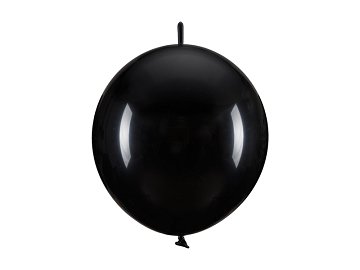 Balony z łącznikiem, 33 cm, czarny (1 op. / 20 szt.)