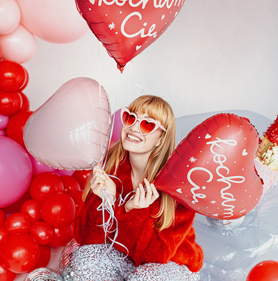 Balon foliowy Serce ''Kocham Cię'', 45 cm, mix