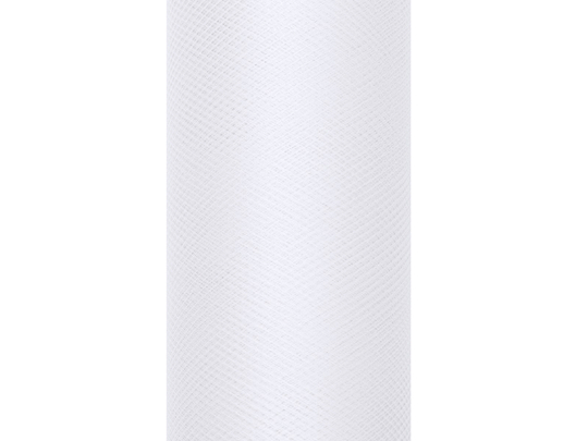 Tiul gładki, biały, 0,08 x 20m