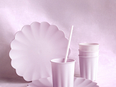 Plastic straws, 23 cm, violet (1 pkt / 12 pc.)