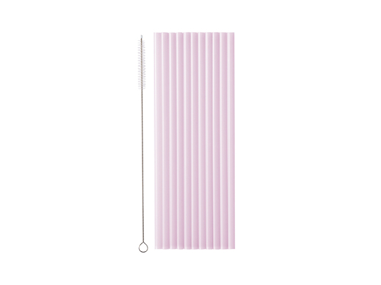 Plastic straws, 23 cm, violet (1 pkt / 12 pc.)