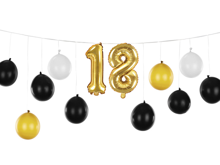 Girlanda balonowa 3w1 - 18 urodziny, mix, 260x32cm
