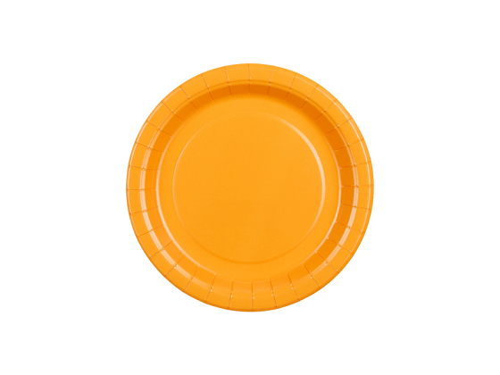 Talerzyki papierowe, jasny pomarańczowy, 18cm (1 op. / 6 szt.)