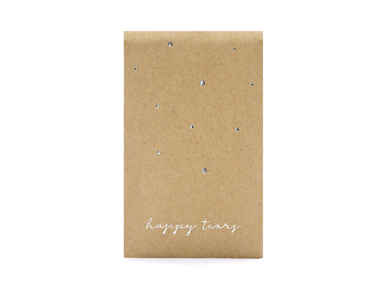 Pocket tissues Happy tears, silver, 7.5x12cm (1 pkt / 10 pc.)