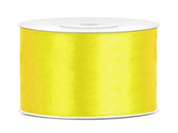 Satin Ribbon, yellow, 38mm/25m