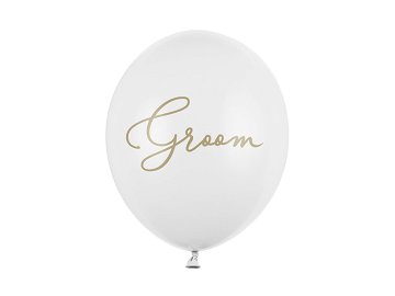 Balloons 30cm, Groom, Pastel Pure White (1 pkt / 50 pc.)