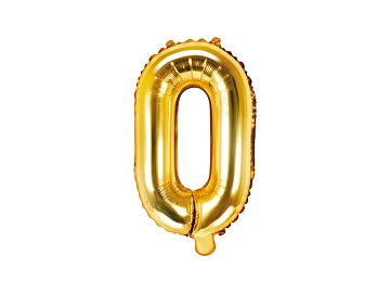 Ballon Mylar lettre ''O'', 35cm, or