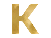 Spiegelbuchstabe ''K'', gold, 54x60 cm
