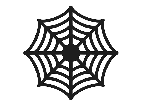 Podkładki pod talerze Pajęczyny, czarny, 27.5cm (1 op. / 4 szt.)