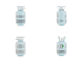 Flasche mit Helium, Hellblau, max 30 Ballons