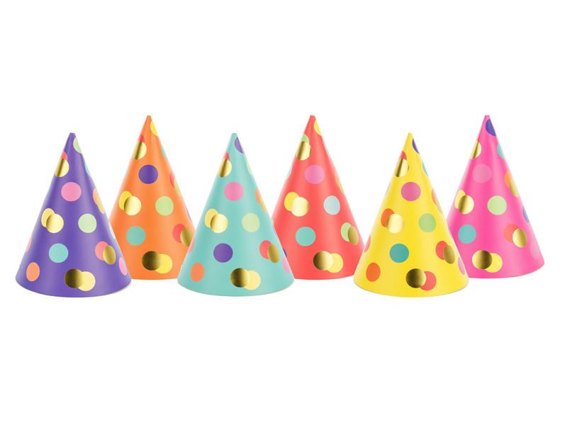 Pappershatt – Prickar v2 – mix – 16 cm – 6-pack