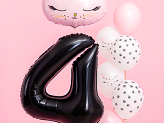 Foil Balloon Number ''4'', 86cm, black