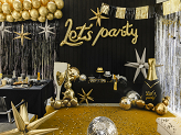 Balon foliowy Let's party, 230x80 cm, złoty
