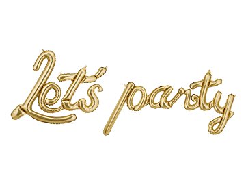 Balon foliowy Let's party, 230x80 cm, złoty