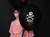 Ballon 30 cm, Pirates, Noir Pastel (1 pqt. / 6 pc.)