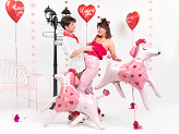 Garland Hearts, pink, 3 m