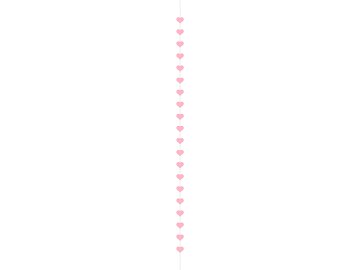 Garland Hearts, pink, 3 m