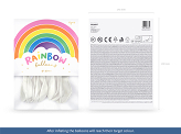 Balony Rainbow 23cm pastelowe, biały (1 op. / 10 szt.)