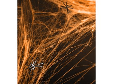 Halloween Spinnennetz, orange, 60g