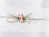 Coussin porte-anneaux, blanc, 16 x 16cm
