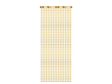 Vorhang - Girlande Sterne, golden, 100x245 cm