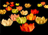 Floating lanterns, mix, 29cm (1 pkt / 6 pc.)