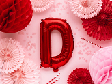 Foil Balloon Letter ''D'', 35cm, red