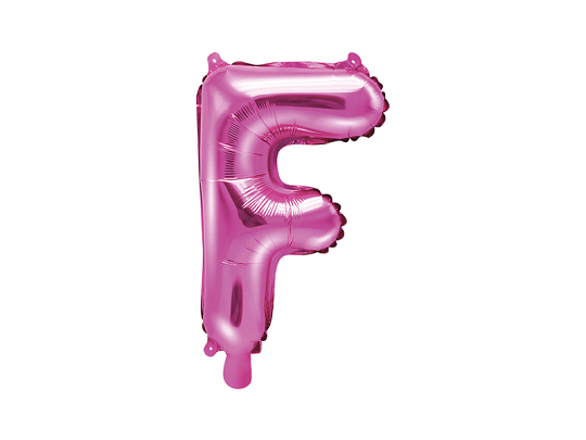 Foil Balloon Letter ''F'', 35cm, dark pink