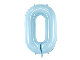 Ballon Mylar Chiffre ''0'', 86cm, bleu clair