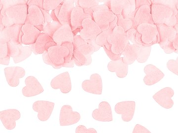 Confettis Coeurs, 1,6x1,6 cm, rose clair, 15g