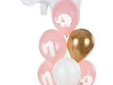 Ballons, 30 cm, 1 Geburtstag, Baby pink (1 VPE / 6 Stk.)