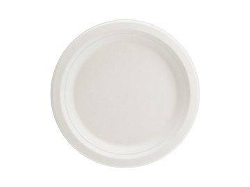 Sugar cane plates, white, 17cm (1 pkt / 6 pc.)