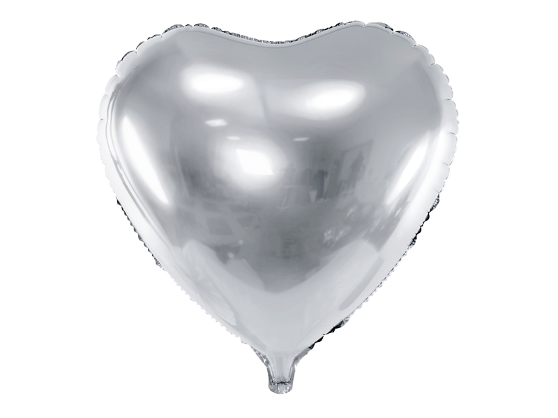 Folieballong – silver – 61 cm