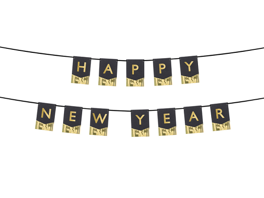 Bannière Happy New Year, 135x16,5 cm
