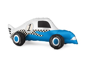 Foil balloon Racing Car, 90x34 cm, blue