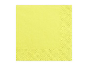 Dreilagige Handtücher, gelb, 33x33cm (1 VPE / 20 Stk.)
