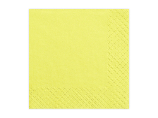 Serwetki trójwarstwowe, żółty, 33x33cm (1 op. / 20 szt.)