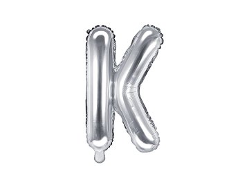 Ballon Mylar lettre ''K'', 35cm, argenté