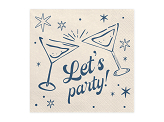 Serwetki Let's party!, 33x33 cm, beżowy (1 op. / 20 szt.)