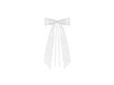 Bows with a bow tie, white, 14cm (1 pkt / 4 pc.)