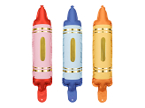 Ballons en foil pour guirlandes Crayons, set, 7x30 cm