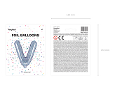 Folienballon Buchstabe ''V'', 35cm, holografisch
