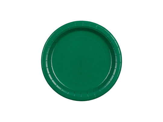 Talerzyki papierowe, ciemny zielony, 18cm (1 op. / 6 szt.)