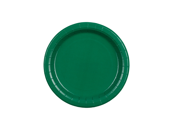 Talerzyki papierowe, ciemny zielony, 18cm (1 op. / 6 szt.)