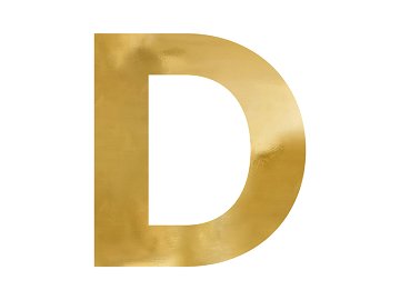 Mirror letter ''D'', gold, 55x60 cm