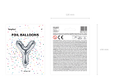 Foil Balloon Letter ''Y'', 35cm, silver
