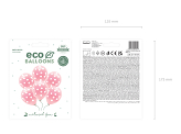 Ballons Eco 33 cm pastel, à pois, rose clair (1 pqt. / 6 pc.)