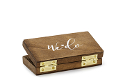 Wooden wedding ring box, 10x5,5cm