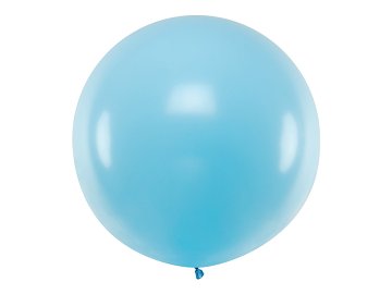 Ballon rond 1m, Bleu clair pastel