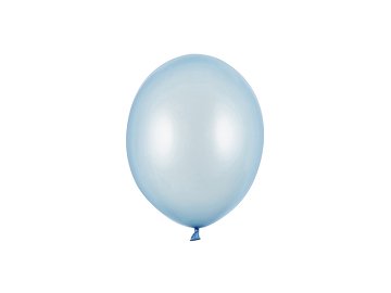 Ballons Strong 12cm, Bleu bébé métallisé (1 pqt. / 100 pc.)